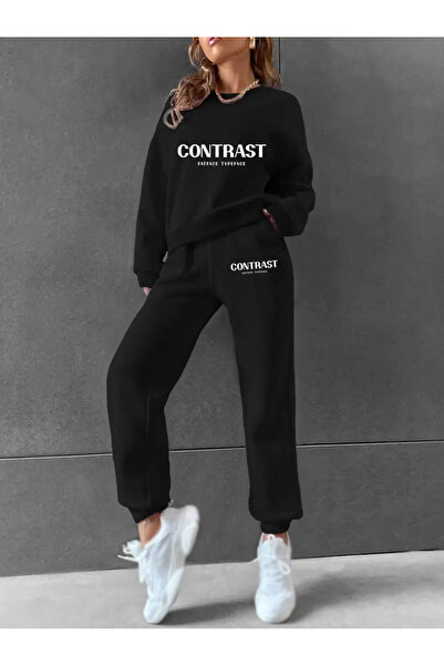 Frisson Setul Sweatshirt și pantaloni jogger - Mânecă lungă, Opțiuni de mărim...