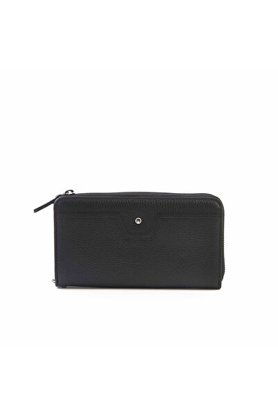 MOCASSINI Men's Genuine Leather Black Wallet Wallet