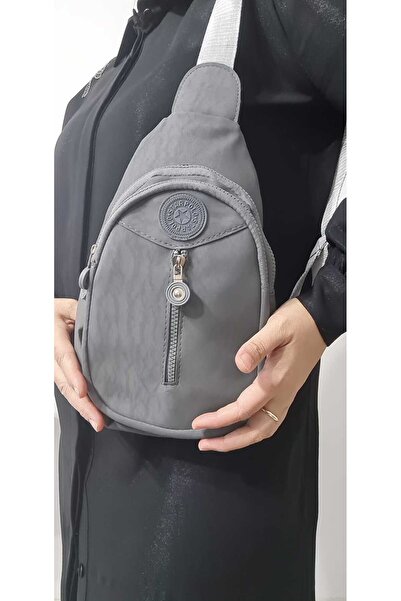Cochines Unisex Gray Crinkle Body Bag Cross Shoulder And Waist Bag