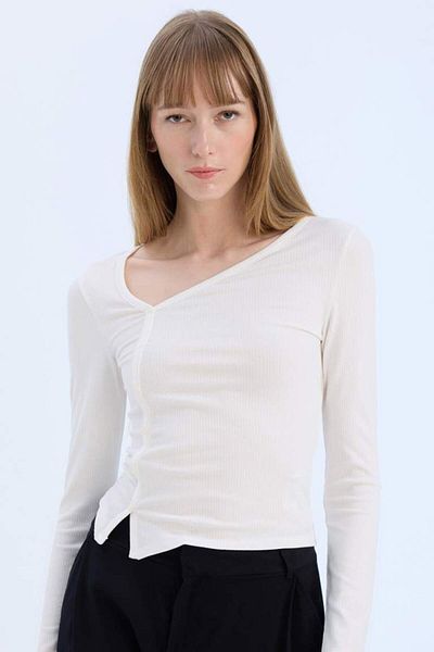 DeFacto Slim Fit Slim Fit Camisole Langarmbluse E5404ax