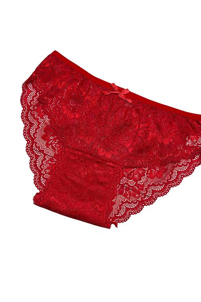 Gizli Butik Set de 6 chiloți roșii din dantelă Bato pentru femei