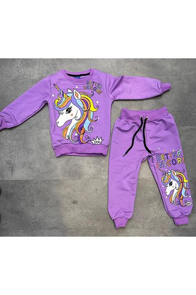 öykümgaleria Girl's Seasonal Unicorn Bottom Top Set