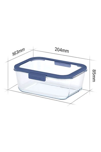Prima Nova 1200ml Blue Fika Glace Glass Storage Container