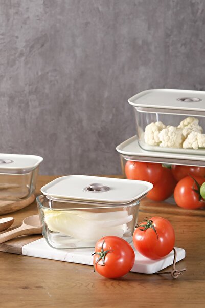 Prima Nova Fika Clik Rectangular Storage Container 800ml Beige