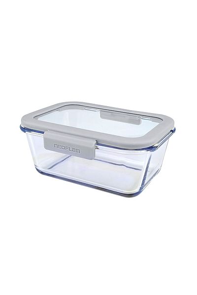 Prima Nova 1200ml Gray Fika Glace Glass Storage Container