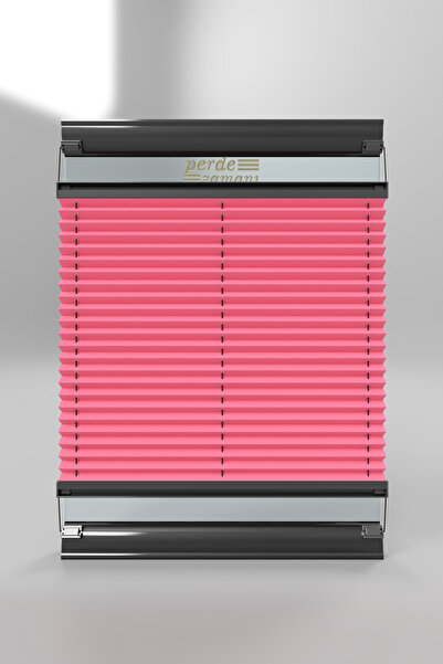 ViVeri Pudra Pilise Katlanır Cam Balkon Perdesi-Ofis Perdesi-Ev Perdesi -Salon Perdesi-Plise Perde