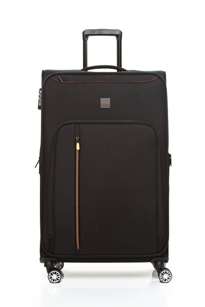 Fossil 032 2'li Büyük+Küçük (Kabin) Ultra Light Hafif Lüx Kumaş Tekerlekli Valiz SİYAH