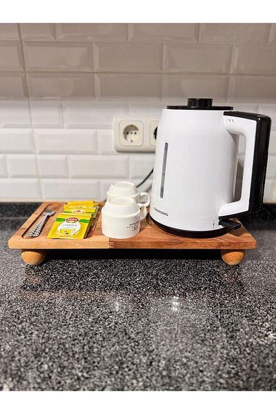 AR&MA WOOD Hotel Catering Tray with Wooden Legs, Hotel Type Presentation Tray, Kettle Presentation, Kettle Presentation Beech 1Pc