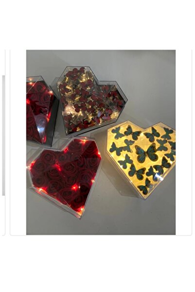 Happystore Kalpli Kutu İçinde Işıklı Kelebekler, Işıklı Kelebek Kutusu, Kutud...