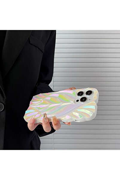 Iphone 15 Pro Max (6.7 inch) Compatible Hologram Leaf Pattern Lux Case Cover