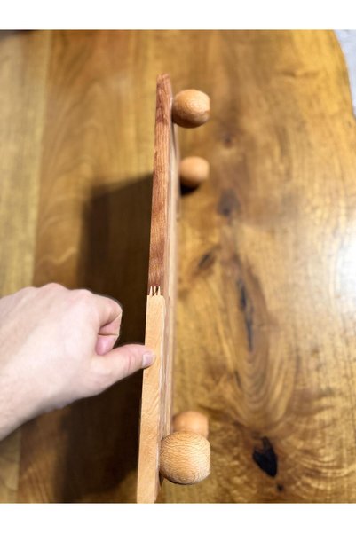 AR&MA WOOD Ahşap Ayaklı Otel ikram Tepsisi, Otel Tipi Sunum Tepsisi, Kettle Sunum, Ketıl Sunum Kayın 1 adet