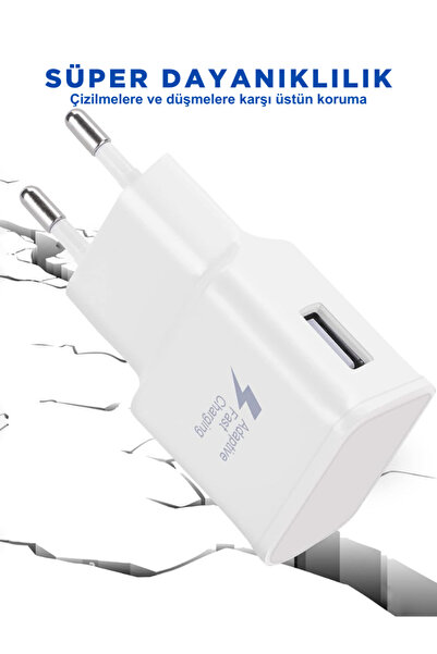 Tntech 12w 2.1a Usb Micro Girişli Adaptör Ve Kablo Hızlı Şarj Aleti Seti Tn-c02