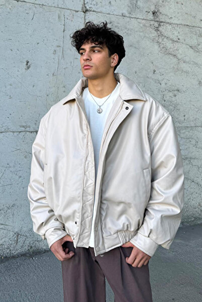 Moderk Oversize Vintage Erkek Deri Ceket