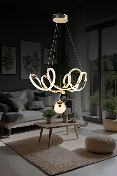 bordolux Ld 063 Toplu Model Gold 3 Renkli Salon Ve Oturma Odası Için Ideal Al...