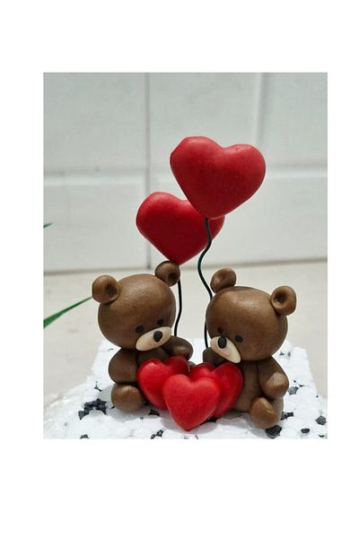 Pasta9 Set of 2 Candy Dough Bears for Valentine's Day and Special Occasions - Future