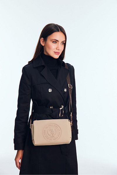 U.S. Polo Assn. Geantă Messenger pentru damă - Pietriș Us24734