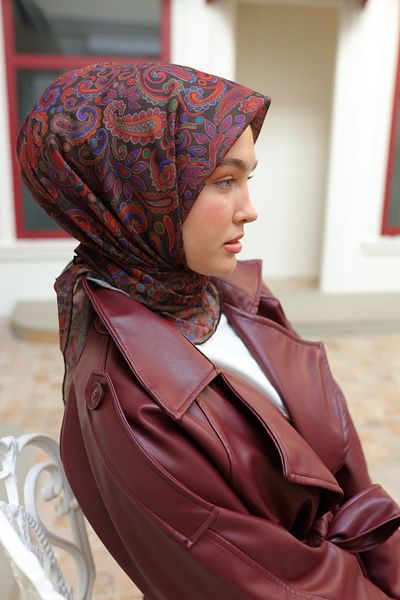 Silk Home Μοτίβο φιγούρας Μαλακό βαμβακερό κασκόλ