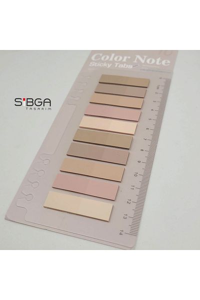 sibga tasarım Transparent Colored Post-It Note Paper - 200 Sheets Bookmark Sticker