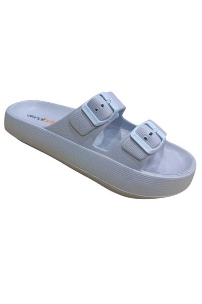 Akınal Bella Unisex Double Band Soft Thick Beach Pool Garden Sea Daily Slippers