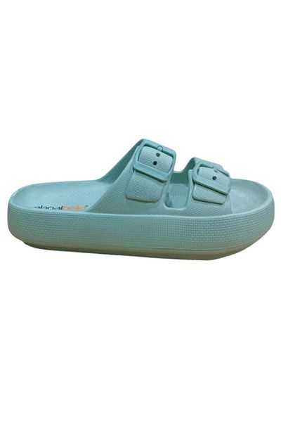 Akınal Bella Unisex Double Band Soft Thick Beach Pool Garden Sea Daily Slippers