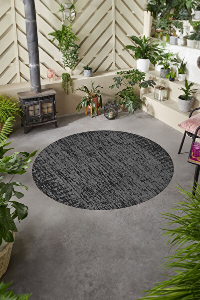 Napoli Home Dijital Modern Yıkanabilir Kaymaz Taban Yuvarlak Mutfak Salon Kor...