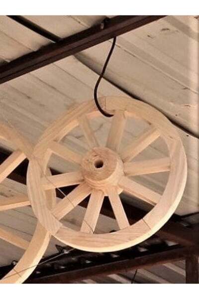 Otantik Çarşı Otantik Çarşı Ahşap At Arabası Tekeri 50 cm. Boyasız