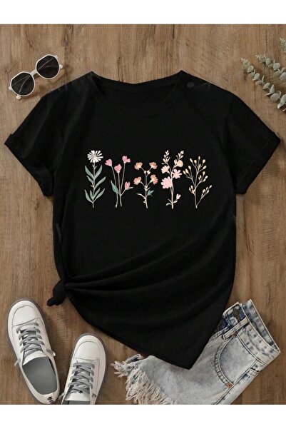 Medinenur TRICOU BASIC CU IMPRIMEU CU MODEL DE LAVANDA