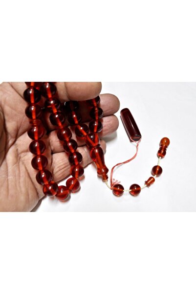 Otantik Çarşı Mărgele de rugăciune din chihlimbar de foc 12*12 mm (KHR-11045)