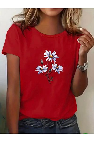 Medinenur Daisy Patterned Nasic T-Shirt