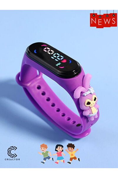 CREACTOR Figürlü Dijital Led Çocuk Saati Dokunmatik Ekranlı Su Geçirmez DİJİ5