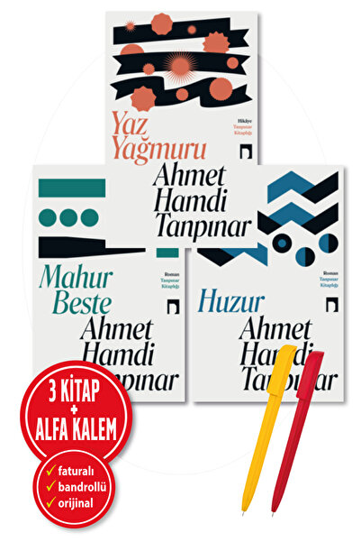 Dergah Yayınları Alfa Kalem+Ahmet Hamdi Tanpınar 3 Kitap Set(Yaz Yağmuru+Mahu...