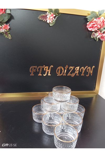 Paşabahçe Fth Design Gilded Rain Bowl