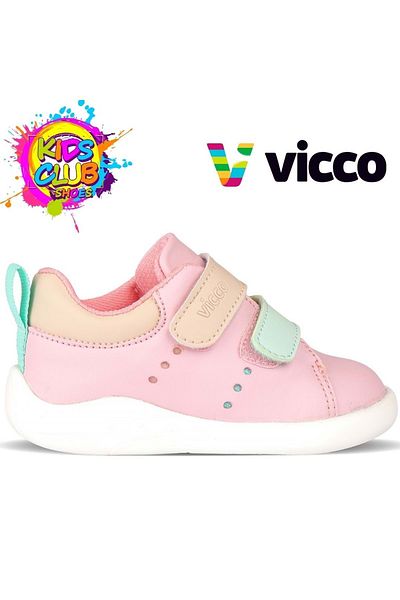 Vicco Bangkok First Step Baby Ortopedic Pantofi sport pentru copii Pudra
