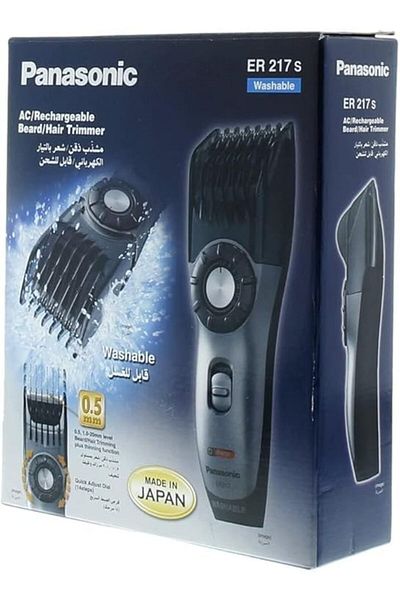 PANASONIC ماكينة تشذيب اللحية Er217S Ac Recharge القابلة للغسل، صنع في اليابان