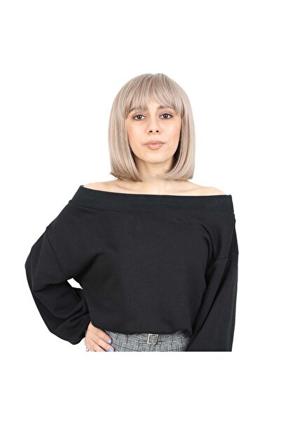 Nurdan Trend Peruk شعر مستعار صناعي قصير من الألياف الصلبة - أصفر رمادي فاتح