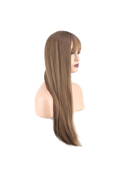 Nurdan Trend Peruk Straight, Long Fiber Synthetic Wig - Baby Blonde
