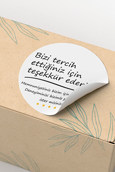 deer art 68 Adet 4x4 cm Thank You Sticker Teşekkürler Etiketi Kargo Ambalaj Hediye Paketleme Etiket (sticker)