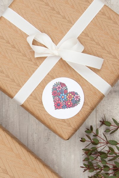 deer art 120Pcs 3X3Cm Heart Themed Thank You Sticker Thank You Sticker Shipping Packaging Packing Label