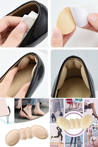 etteminönütoptanticaret 1 Çift Yapışkan 3mm Kumaş Ayakkabı Arka Topuk Ekler T...