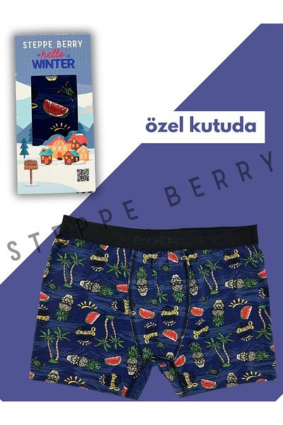 STEPPE BERRY Ανδρικά μπόξερ με κουτί