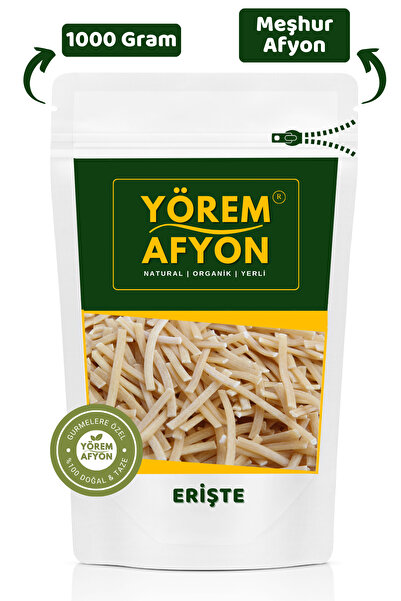 Gülçehre Yörem Afyon Meşhur Afyonkarahisar Bol Yumurtalı Ev Yapımı Katkısız Erişte | 1000gr.