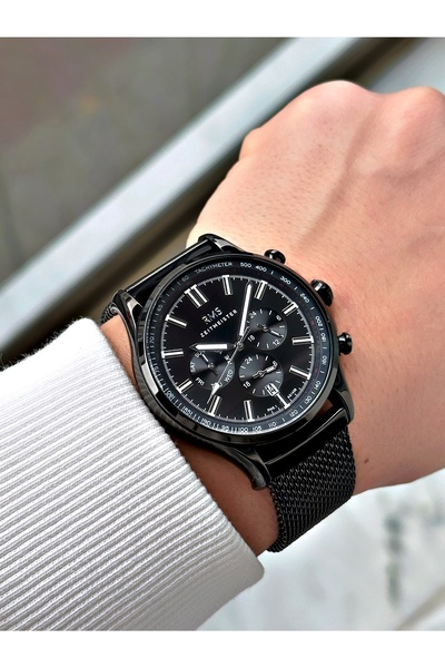 Romanson Functions Active 5 Atm Waterproof Steel Cord Steel Case Men's Wrist Watch