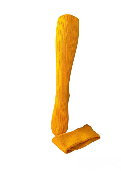 Yonca Butik Sarı Yün Diz Altı Bot Çorabı