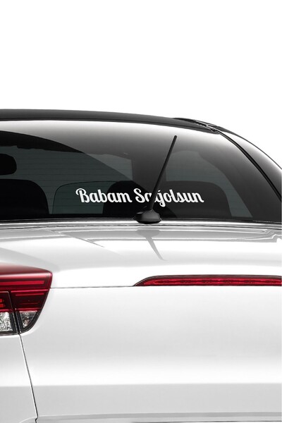 SOFT Mug shop. Babam Sağolsun 20 X 2,5 Cm Araba Oto Araç Sticker Etiket Folyo...