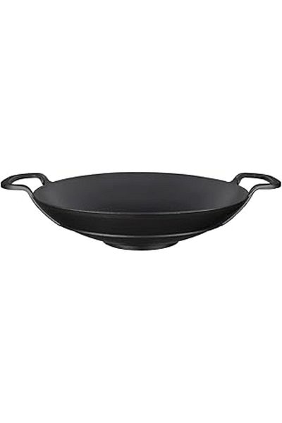 Lava Hll Cast Wok Pan with Metal Handle, 38cm, Black Trendy 1082424