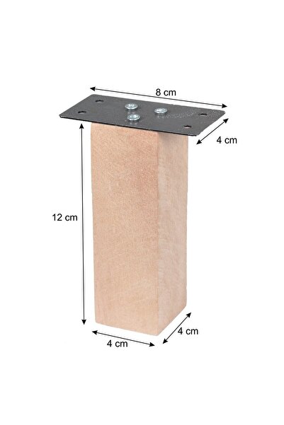 X-Perk Ahşap Ayak Mobilya Baza Koltuk Kanepe Ünite Sehba Dolap Ayağı Boy 12 C...
