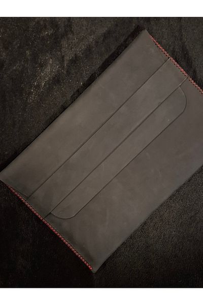MAT Deri حقيبة كمبيوتر محمول متوافقة مع Macbook 13 Air m1 m2 m3 m4 مصنوعة يدويًا من جلد نوبوك أنثراسايت