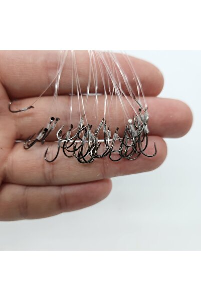 Megsaydin 30 lu Hazır Bağlı Balık Iğnesi Seti | 60 Cm Misinalı, Kutulu, Farklı Numara Paslanmaz Kanca