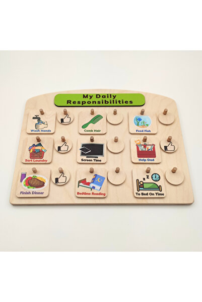 Dodo Montessori مخطط المهام اليومية من مونتيسوري - المجموعة 1: حجم صغير (مع 3...