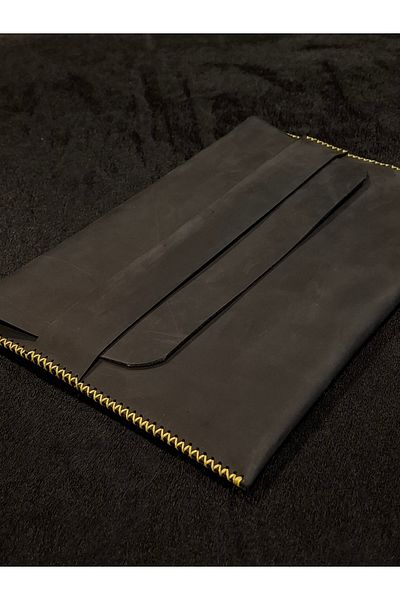 MAT Deri حقيبة كمبيوتر محمول متوافقة مع Macbook 13 Air m1 m2 m3 m4 مصنوعة يدويًا من جلد نوبوك أنثراسايت